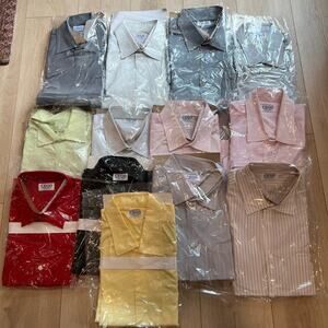 Set of 13 CEGO New York Custom Made Cotton Dress Shirts Monogram “REO” Size XL